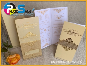 Thiệp DQ-2101-KEM DAM NHU | Mẫu thiệp mời đẹp hút hồn