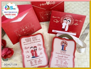 In thiệp cưới đẹp giá rẻ mẫu thiệp DQ-KL7-119