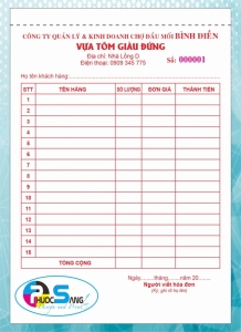 Hóa đơn bán lẻ, bán hàng dành cho các sap chợ đầu mối