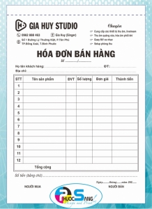 Nhận in hóa đơn bán hàng khổ A5 2 liên giá rẻ