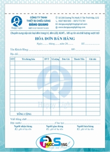 Hóa đơn bán lẻ A5 khổ đứng thông dụng dễ kinh doanh