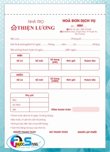 In hóa đơn dịch vụ cho thuê văn phòng, xưởng, nhà trọ