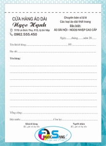 Cuốn hóa đơn bán lẻ | In cuốn hóa đơn bán lẻ giá rẻ