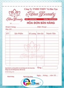 Mẫu hóa đơn dịch vụ spa massage