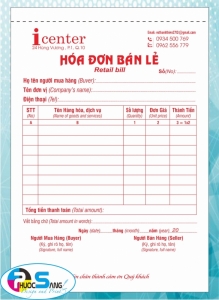 Mẫu hóa đơn bán hàng, hóa đơn bán lẻ song ngữ đẹp