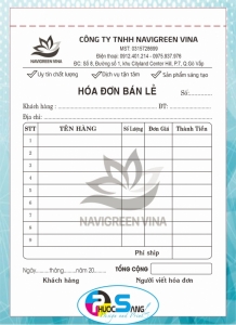Mẫu hóa đơn bán lẻ đẹp thông dụng giá rẻ