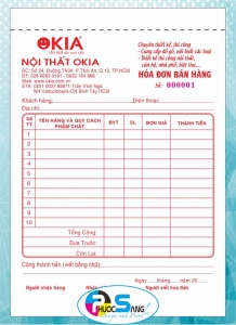 Mẫu hóa đơn bán lẻ, hóa đơn bán hàng ngành tranh trí nội thất