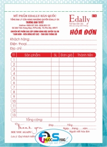 Mẫu hóa đơn bán lẻ, Hóa đơn bán hàng ngành mỹ phẩm