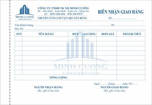 Chuyên in biên nhận giao hàng giá rẻ in dạng 2 liên