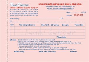 Hóa đơn bán hàng in dạng 2 liên giấy carboless