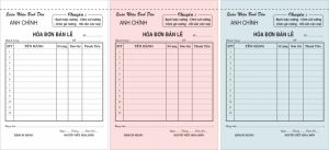 Mẫu hóa đơn bán lẻ dạng 3 liên in 1 màu giấy carbonless