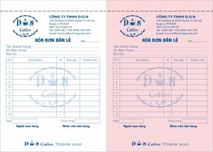 Mẫu Hóa đơn bán lẻ giá rẻ in dạng 2 liên giấy carbonless