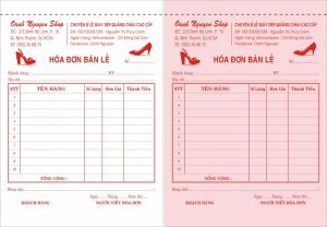 Mẫu hóa đơn bán lẻ 2 liên in giấy carbonless