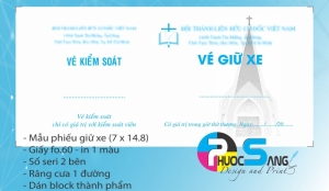 Mẫu phiếu giữ xe Hội thánh Cơ đốc giáo