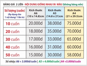 In biểu mẫu màu giá rẻ - In nhanh lấy gấp, nâng tầm doanh nghiệp!